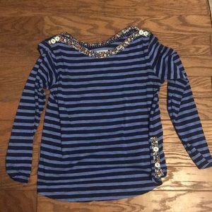 Cute long sleeves striped shirt